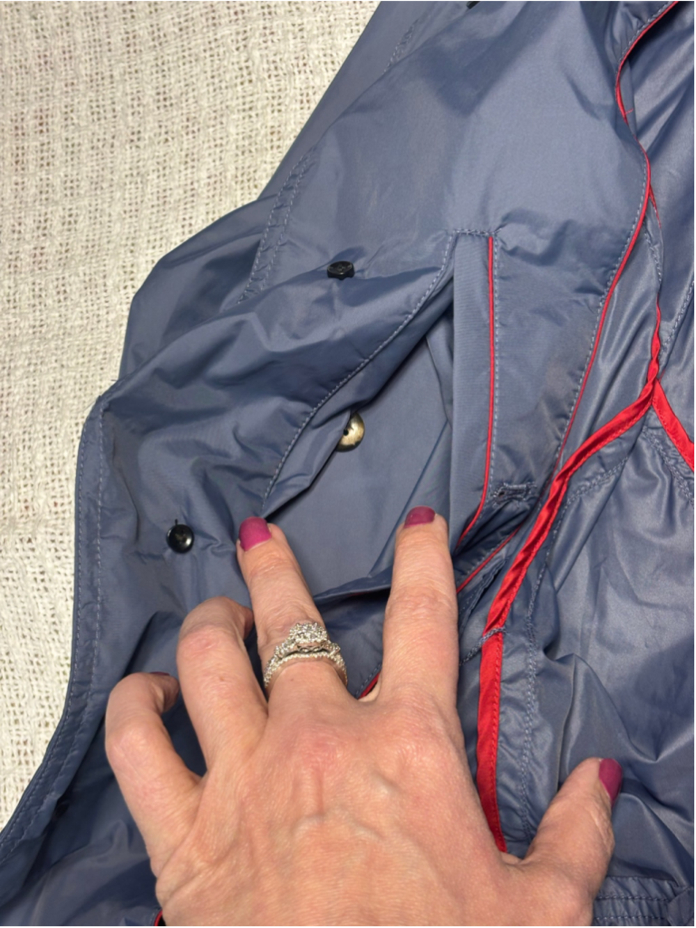 J.McLaughlin Bryce Packable Nylon Jacket Steel Blue Travel NWT Men's Size Large - Picture 10 of 10